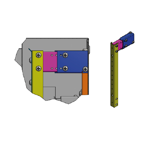 Juego de soportes de contrafrente para gabinete profundidad 225mm